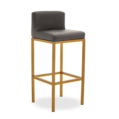 Dark Grey and Gold Finish Bar Chair | Baina