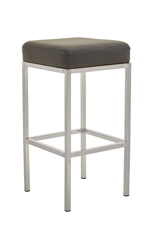 Baina Dark Grey And Chrome Finish Bar Stool