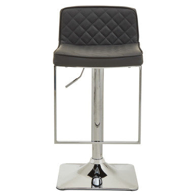 Dark Grey and Chrome Square Base Bar Stool | Baina