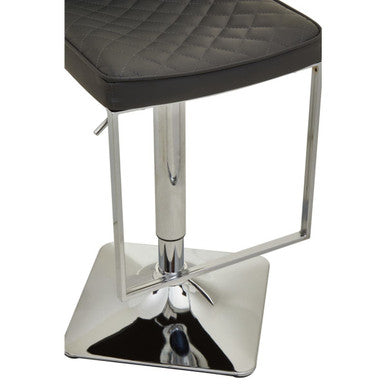Dark Grey and Chrome Square Base Bar Stool | Baina
