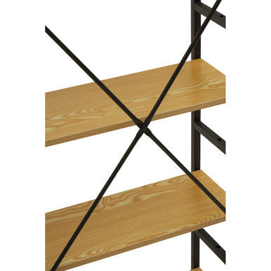 5 Tier Light Oak Effect Shelf Unit | Laxton
