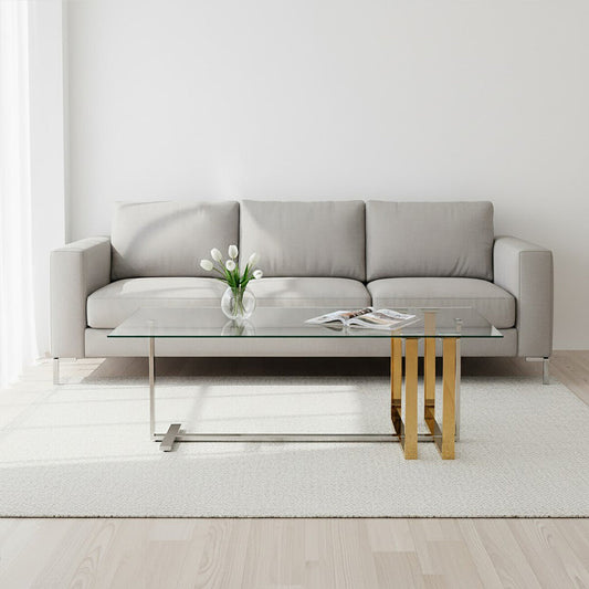 Alvea Silver and Gold Coffee Table