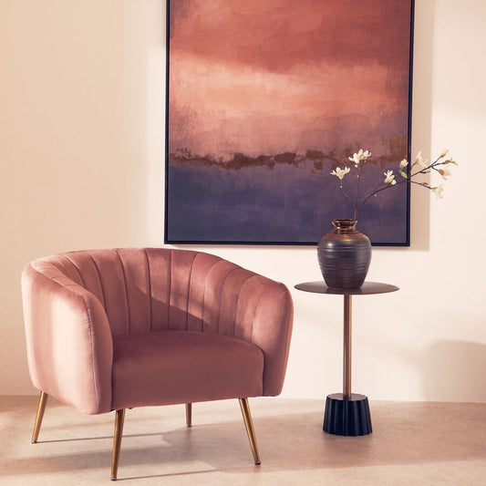 Larissa Pink Velvet Chair