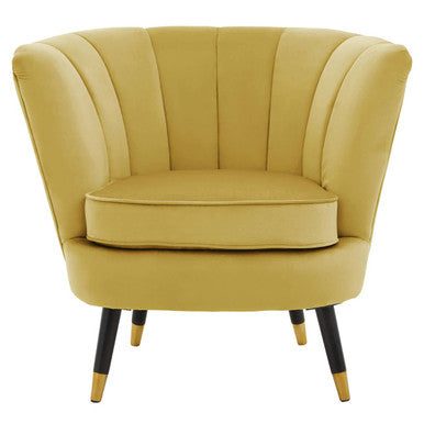 Loretta Pistachio Velvet Accent Chair with Channel Tufting