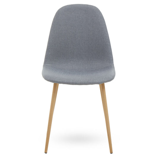 Salford Grey Fabric Dining Chair With Wood Effect Legs