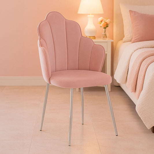 Tian Pink Velvet Dining Chair
