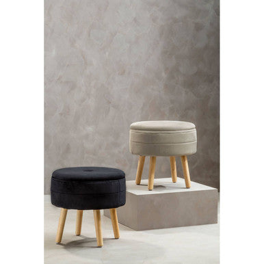 Ivy Mink Velvet Stool
