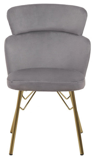 Veneto Grey Velvet Chair