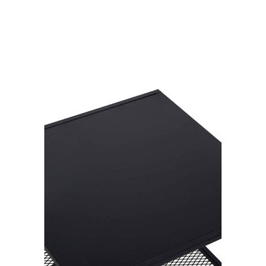Acero Black Metal Square Side Table