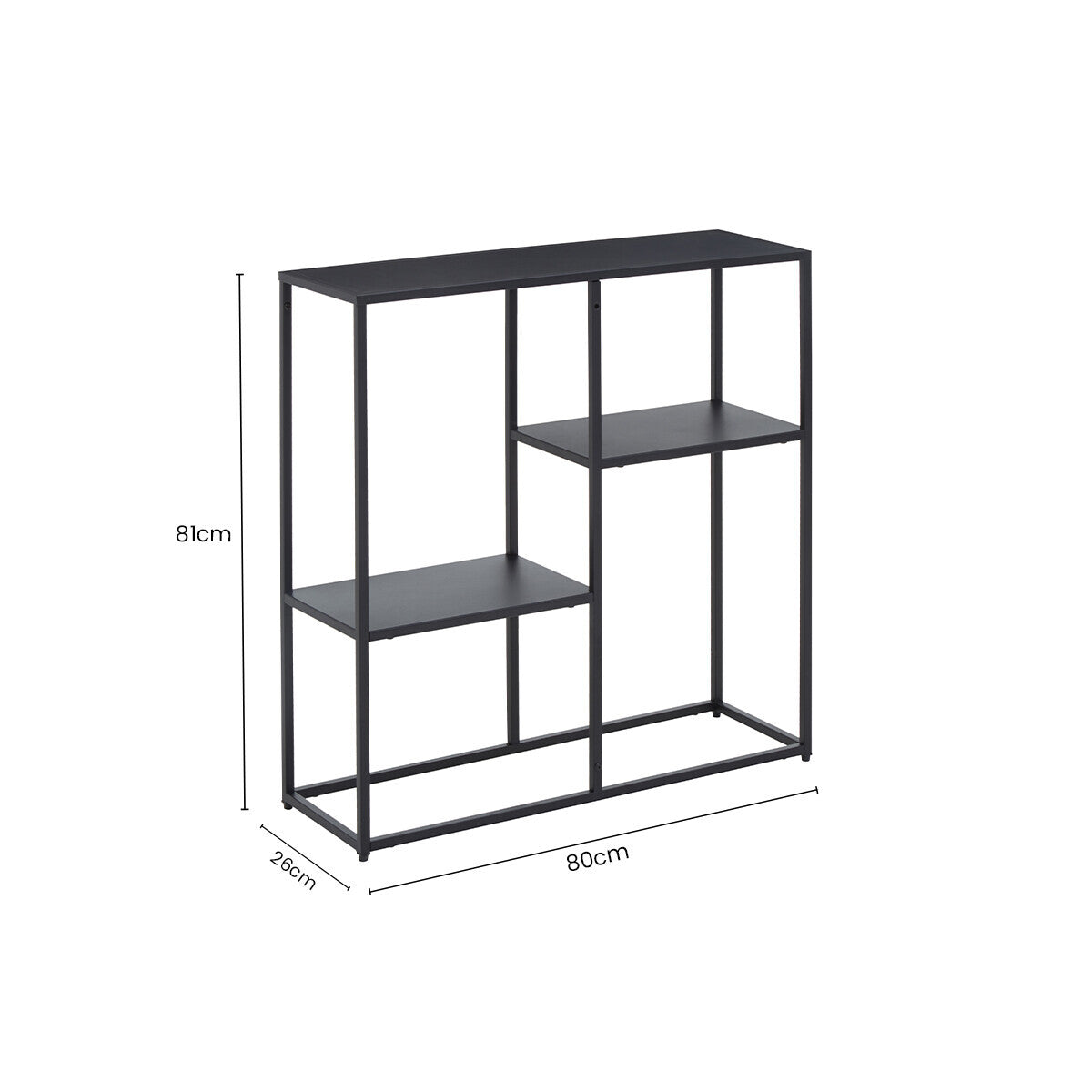 Black Metal Multi Shelf Unit | Acero