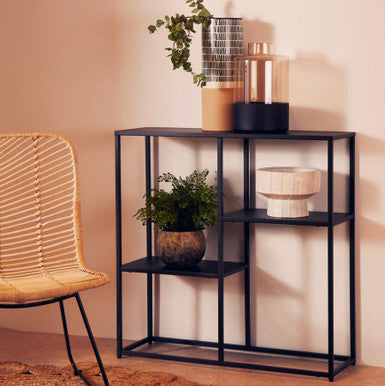 Acero Black Metal Multi Shelf Unit