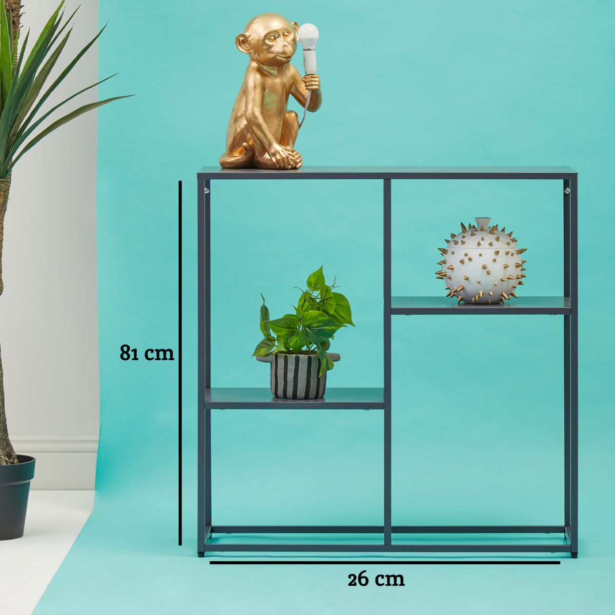 Grey Metal Three Tier Shelf Unit | Acero
