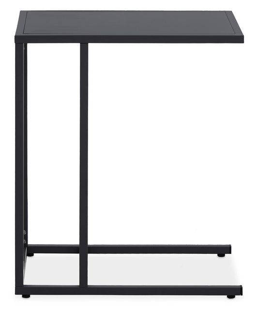 Acero Black Metal C-Shaped Side Table