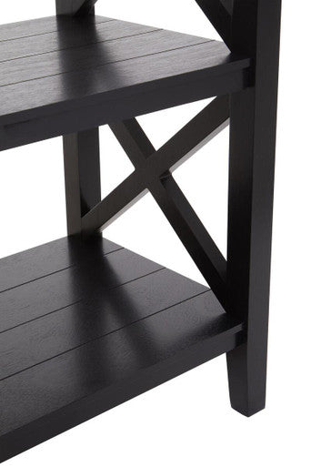 Two Shelf Black Bookcase | Heritage