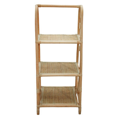 Three Tier Rattan Square Shelf Unit | Mataram