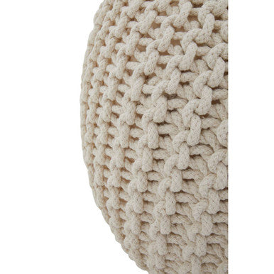 Knit Cream Pouffe | Kids