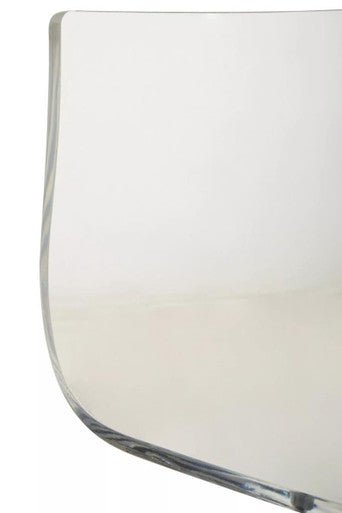 Clear Acrylic Seat Bar Stool with Black Base | Baina