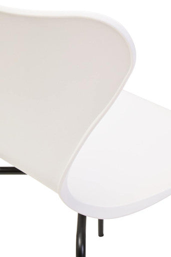 White Seat and Black Legs Dining Chair | Laila