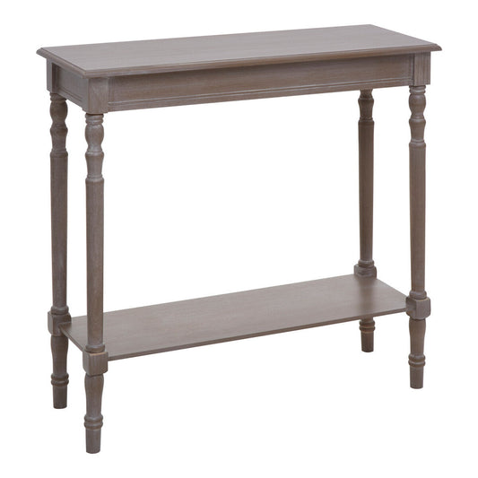 Heritage Console Table with Pine Wood Grey Washed Finish