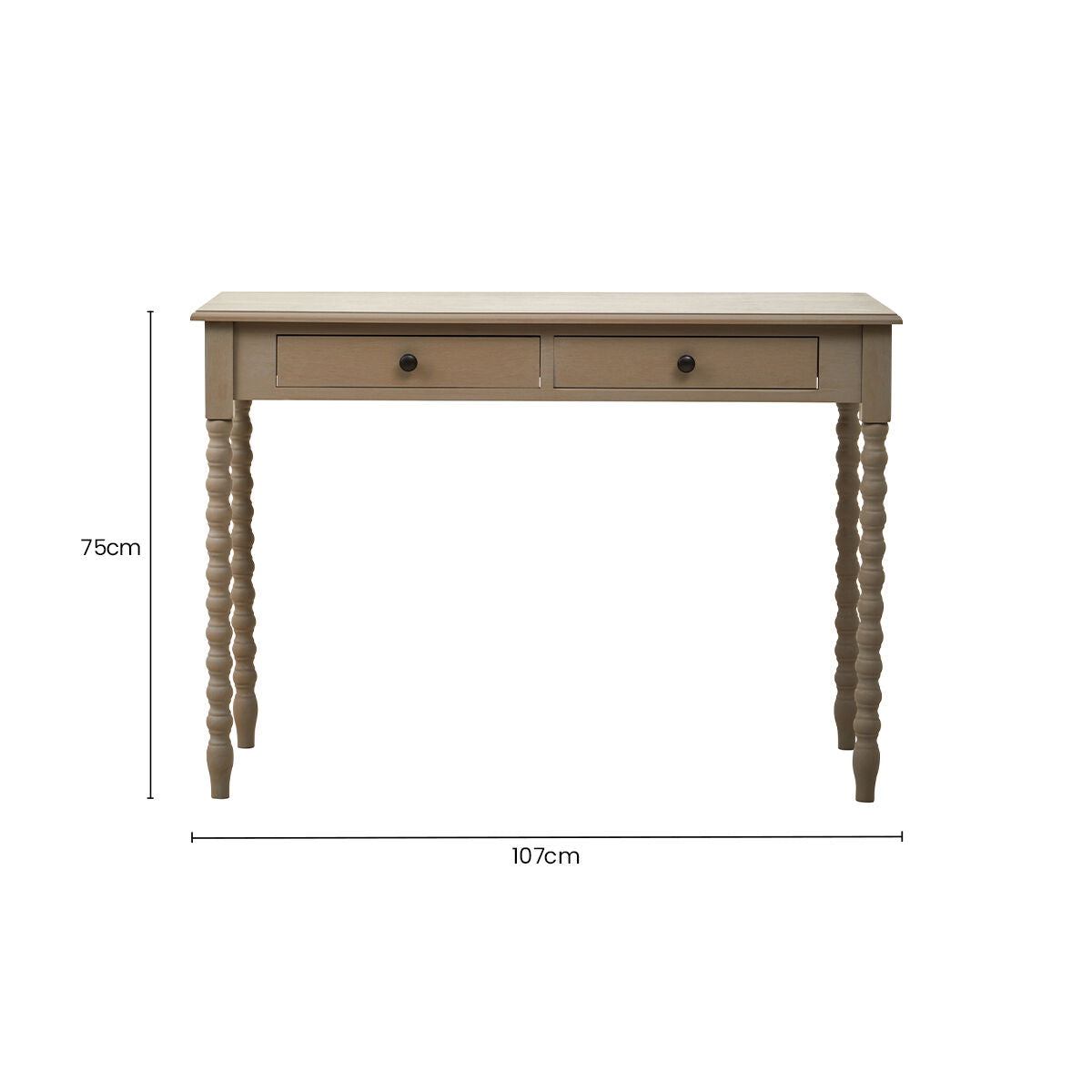 Two Drawer Desk with Natural Wash | Heritage