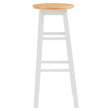 Chester White and Natural Wooden Kitchen or Bar Stool