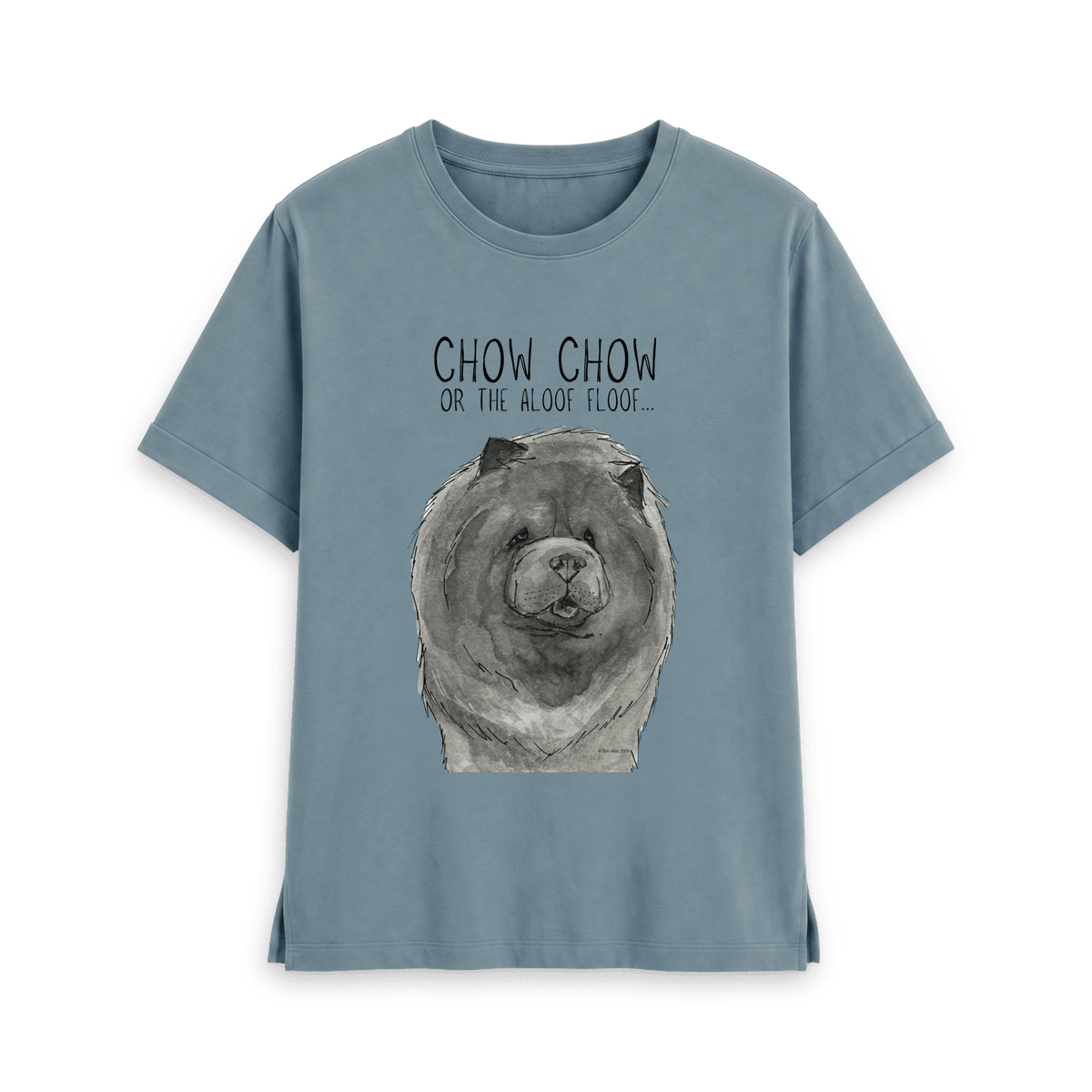Stylish & Comfy: Blue Chow Chow Women's Relaxed Fit T-Shirt – The Perfect Fit for Dog Lovers!
