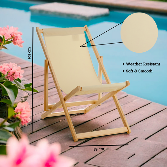 Beauport Cream Deck Chair