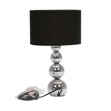 Cameo Touch Black Fabric Shade Table Lamp