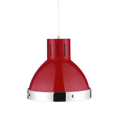Red and Chrome Pendant Light | Jasper