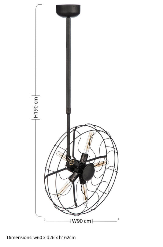 Trissoni Vintage Fan Design Ceiling Light