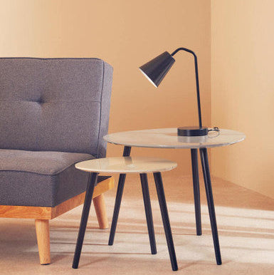 Shaina Black Metal Modern Desk Lamp