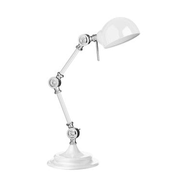 Library White Adjustable Desk Lamp | Ivanna