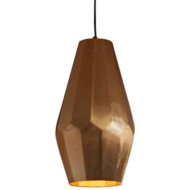 Aluminium Copper Finish Large Pendant Light | Stockholm