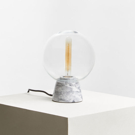 Lamonte Globe Lamp with Grey Marble Base