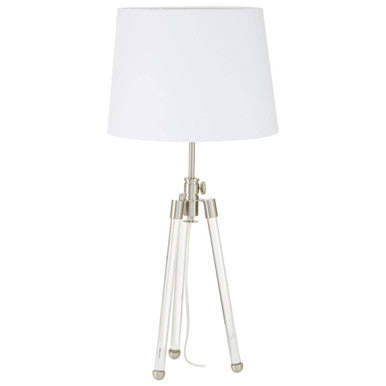 Nickel Finish Tripod Table Lamp | Halia