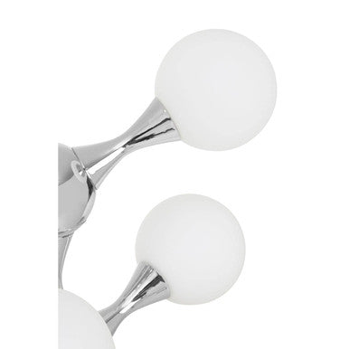 Chrome 6 Light Table Lamp with Glass Shades | Heba