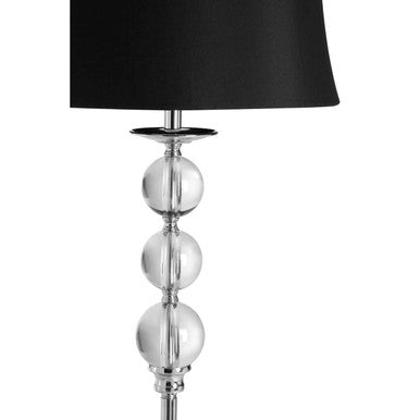 Chrome Finish with Black Shade Floor Lamp | Hariot