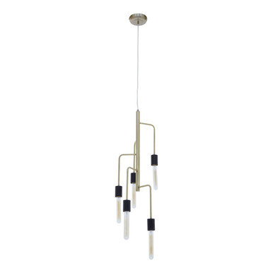 5 Bulb Antique Brass Pendant Light | Lagona