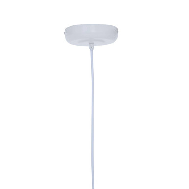 1 Bulb White Finish Pendant Light | Lavis