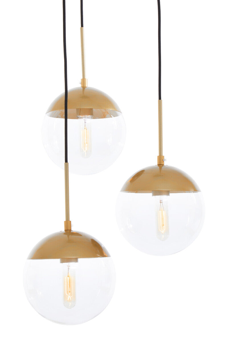 Gold Finish 3 Bulb Pendant Light | Revive