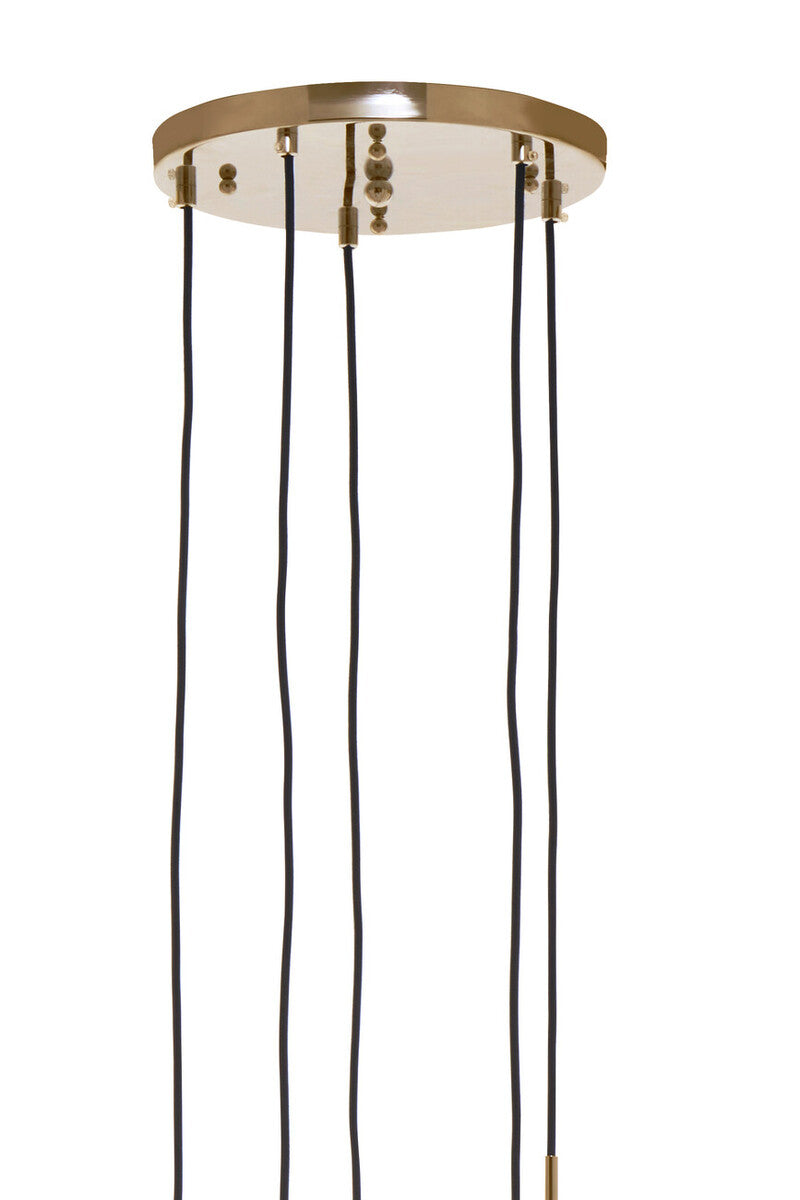 Gold Finish Five Pendant Lights | Revive