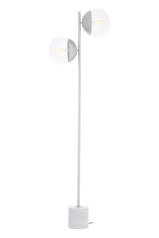 Chrome Finish 2 Light Floor Lamp | Revive