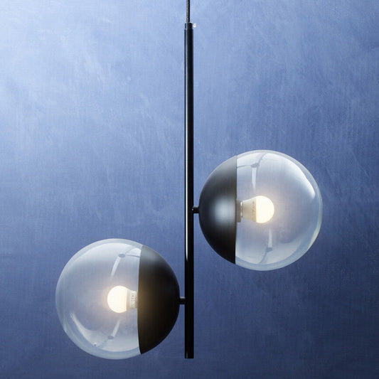 Black Finish 2 Bulb Pendant Light | Revive