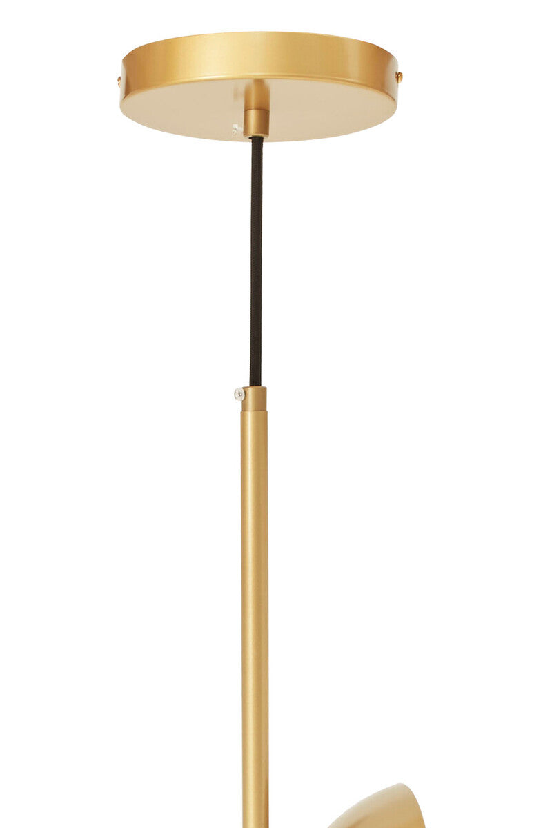 Gold Finish Pendant Light with Two Glass Shades | Revive