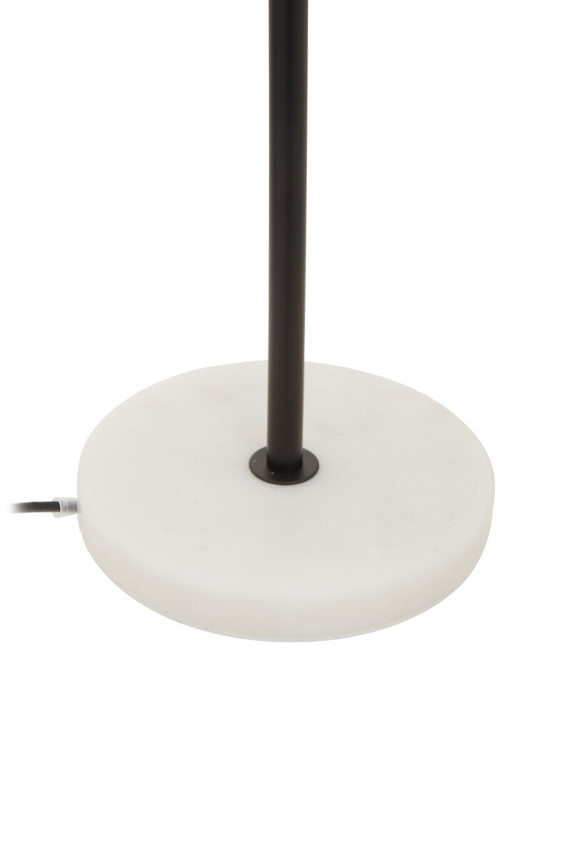 Two Light Black Metal and Marble Table Lamp | Revive