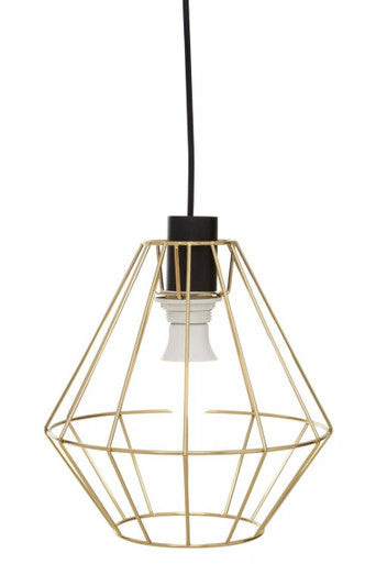 Champagne Gold Cage Pendant Light | Wyra
