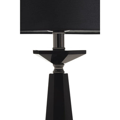 Hexum Black Crystal Table Lamp With Metal Base