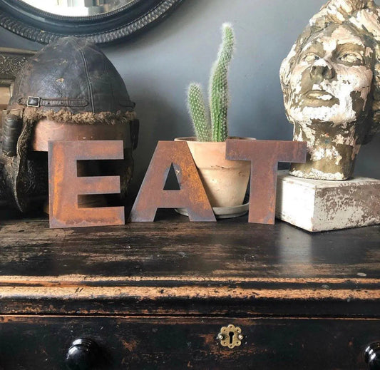 5" Fat Font Rusty Metal Letters A-Z 0-9