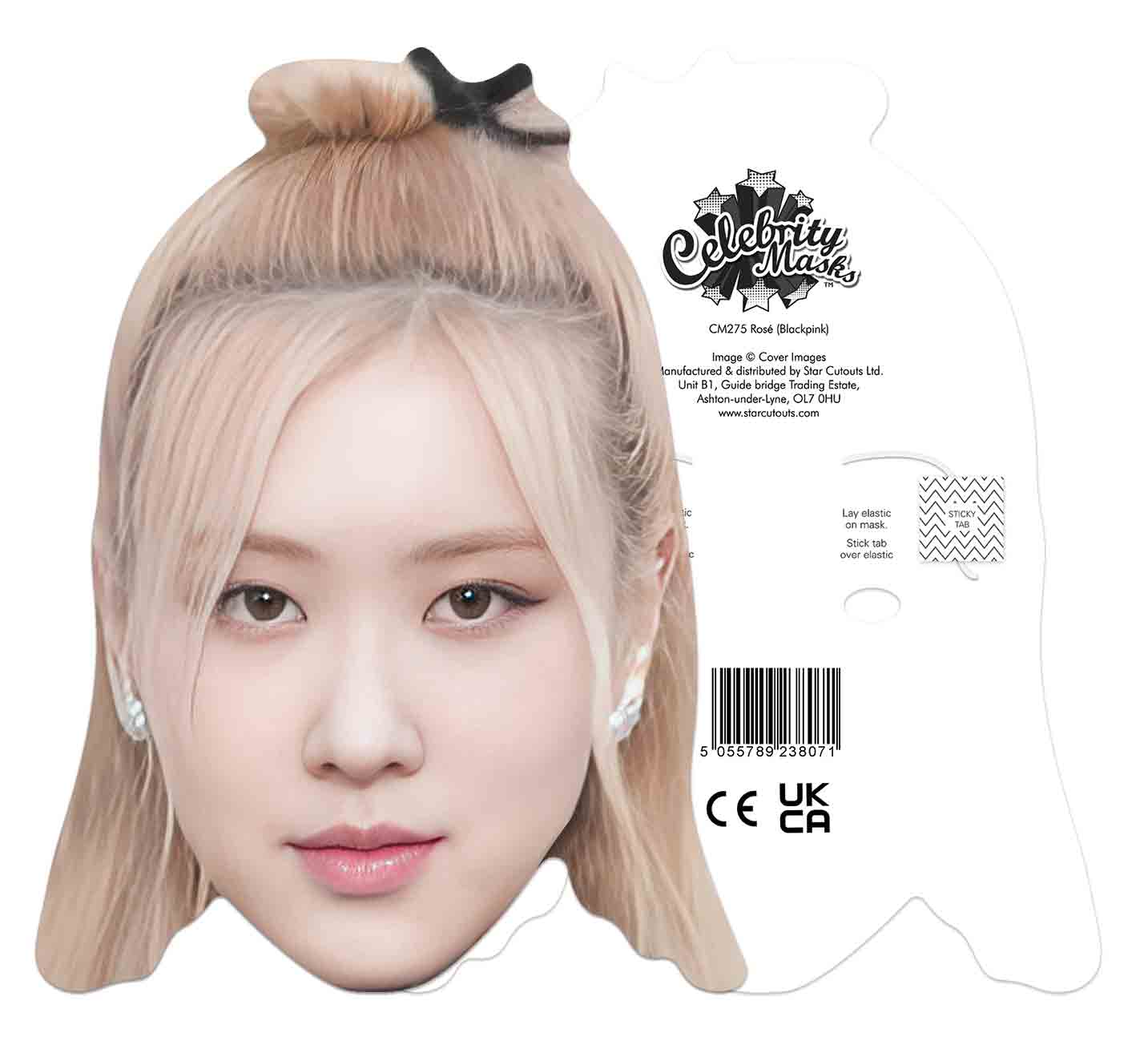 CMP13 Black Pink Six Cardboard Face Masks - 2 x Rose 2 x Lisa 1 x Jennie 1 x Jisoo