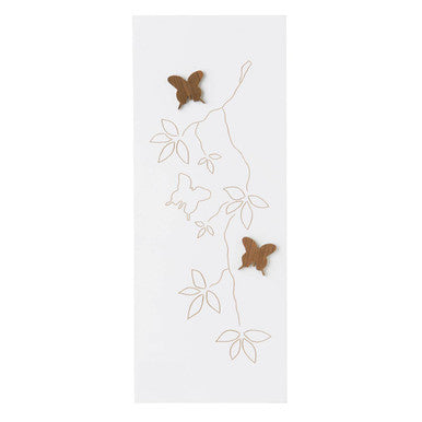 White Carving Wall Art | Butterfly Wall Art